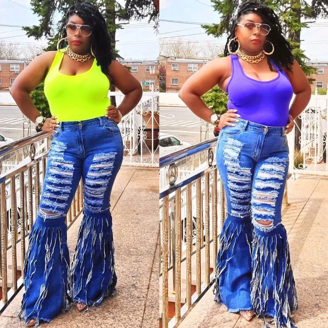 Fringe Flare Jeans