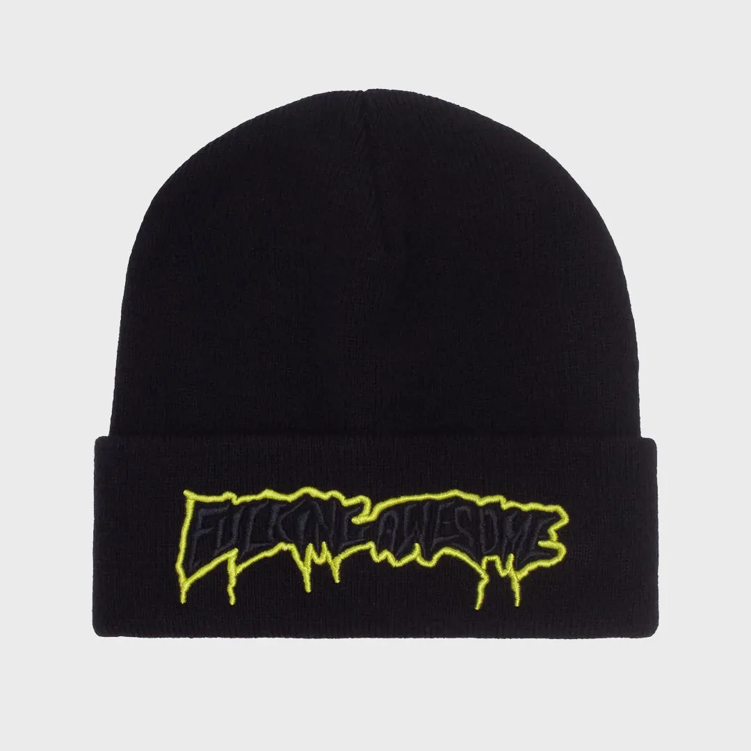 Fucking Awesome - Running Logo Cuff Beanie - Black