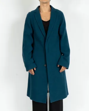 FW16 Petrol Wool Overcoat