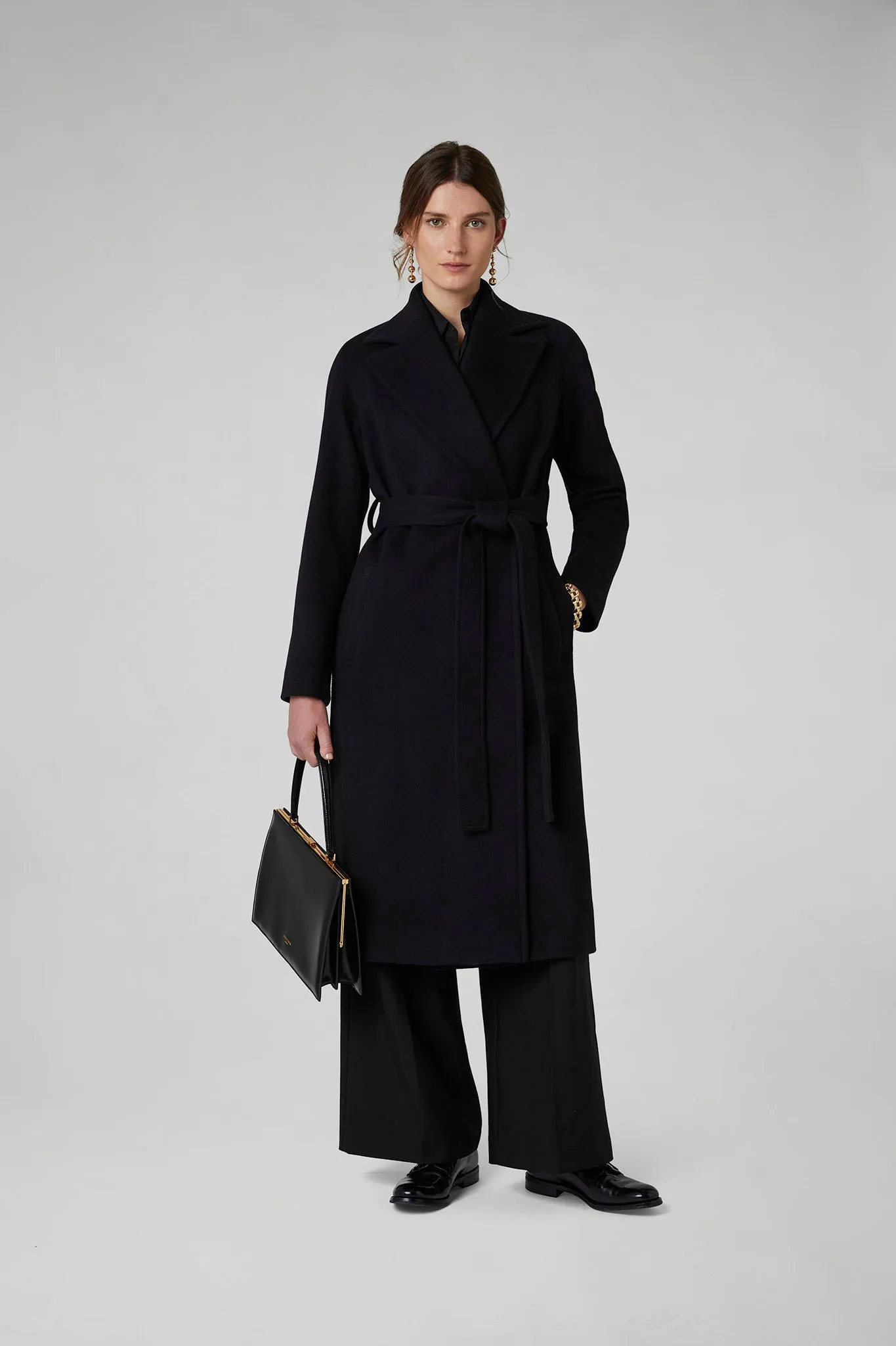 Geraldine Wool Blend Long Coat