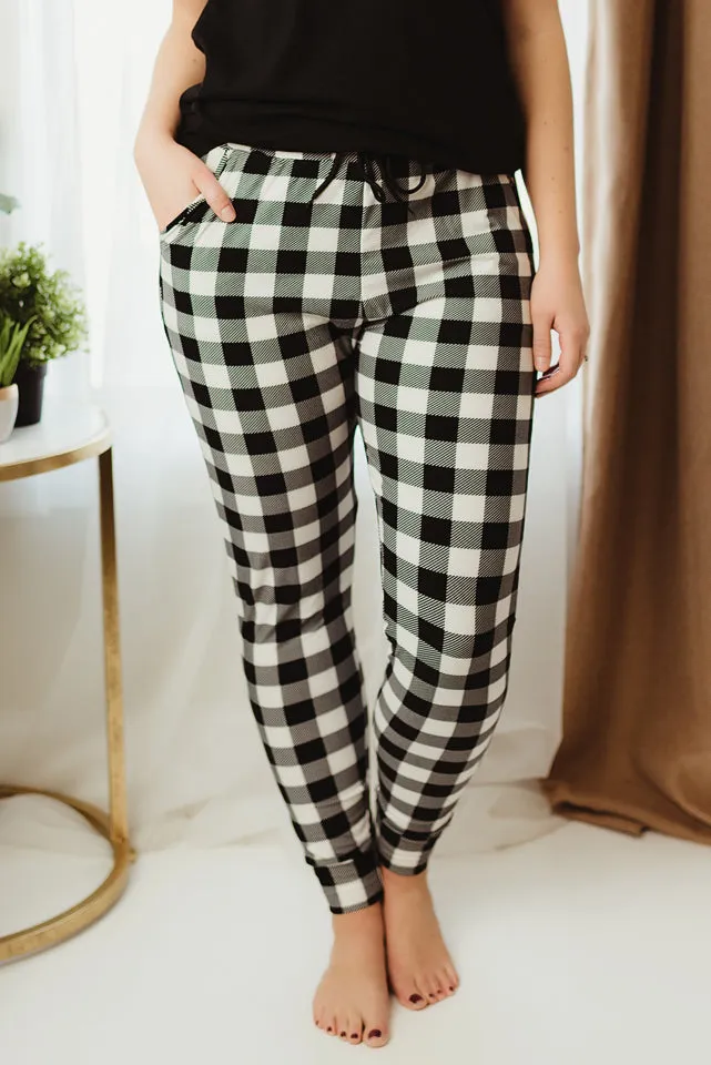 Gingham Joggers