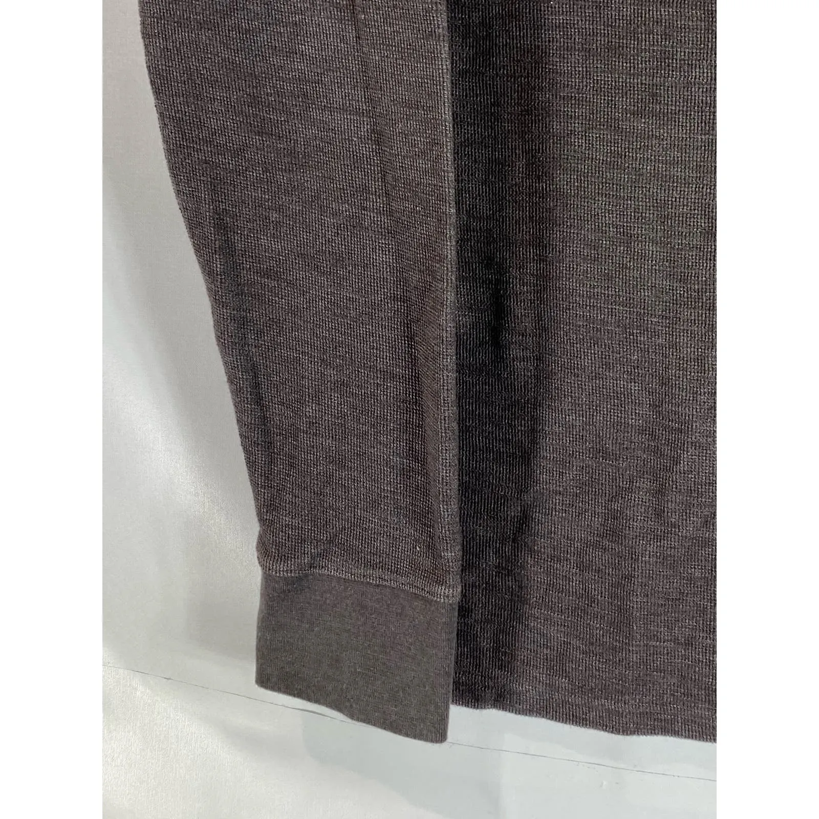 GOODFELLOW & CO Men's Brown Crewneck Standard-Fit Thermal Long Sleeve Shirt SZ S