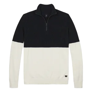 GRANT | Cotton Half Zip Pullover | Night Blue