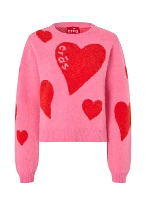 Hearts Pullover - Pink Hearts