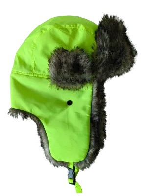 Hi Vis Trooper Hat - Faux Fur