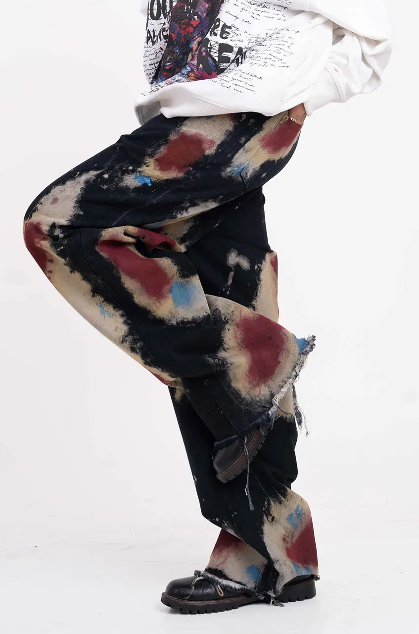 Huemn Blood Washed Distressed Edge Denim
