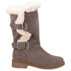 Hush Puppies Womens Megan Suede Mid Boots - Grey