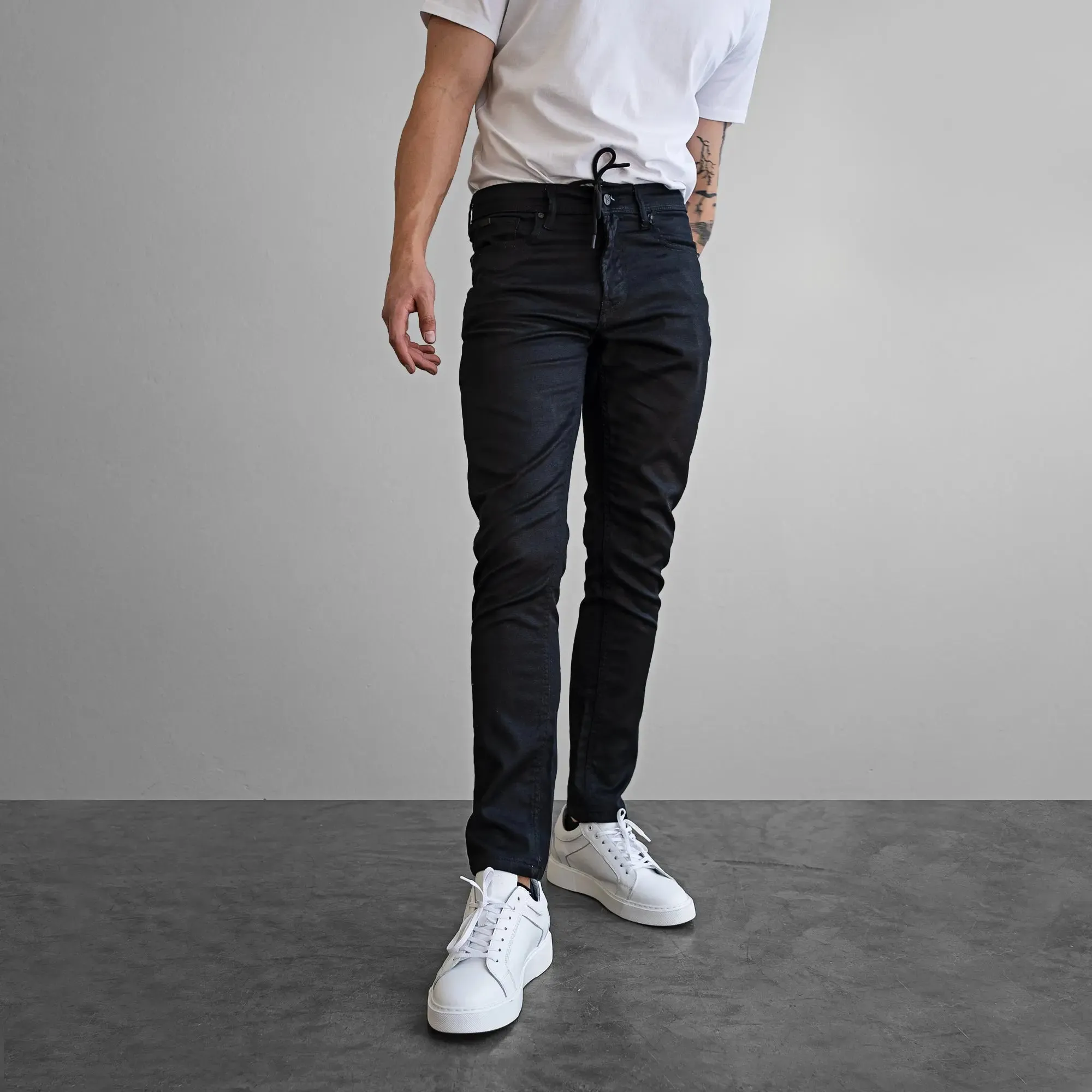 Iconic Rogue Wax Coated Slim Fit Jeans