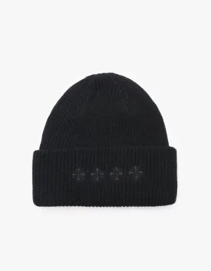 Independent Chain Cross Beanie - Heather Black