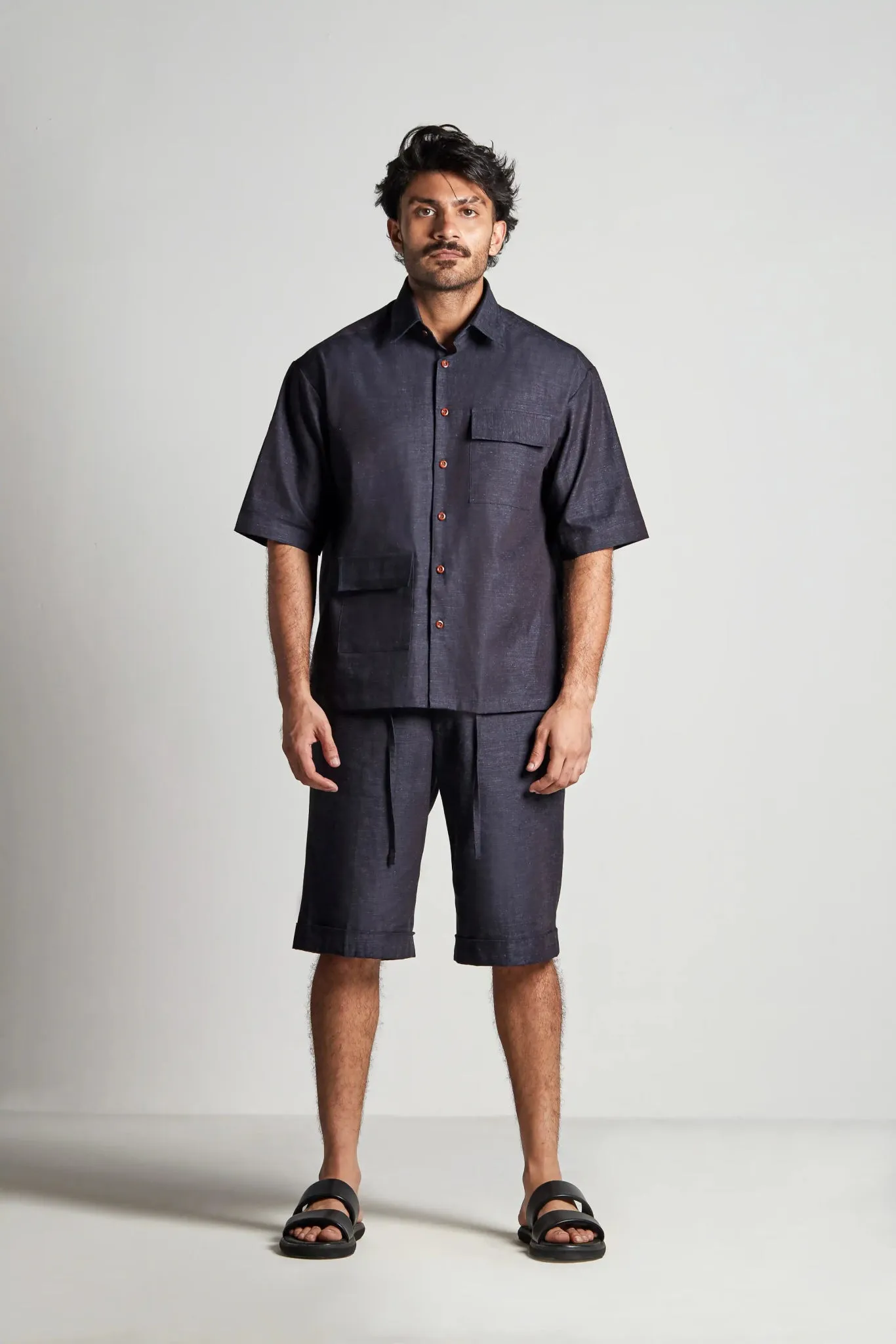 Indigo Odd Pocket Shirt