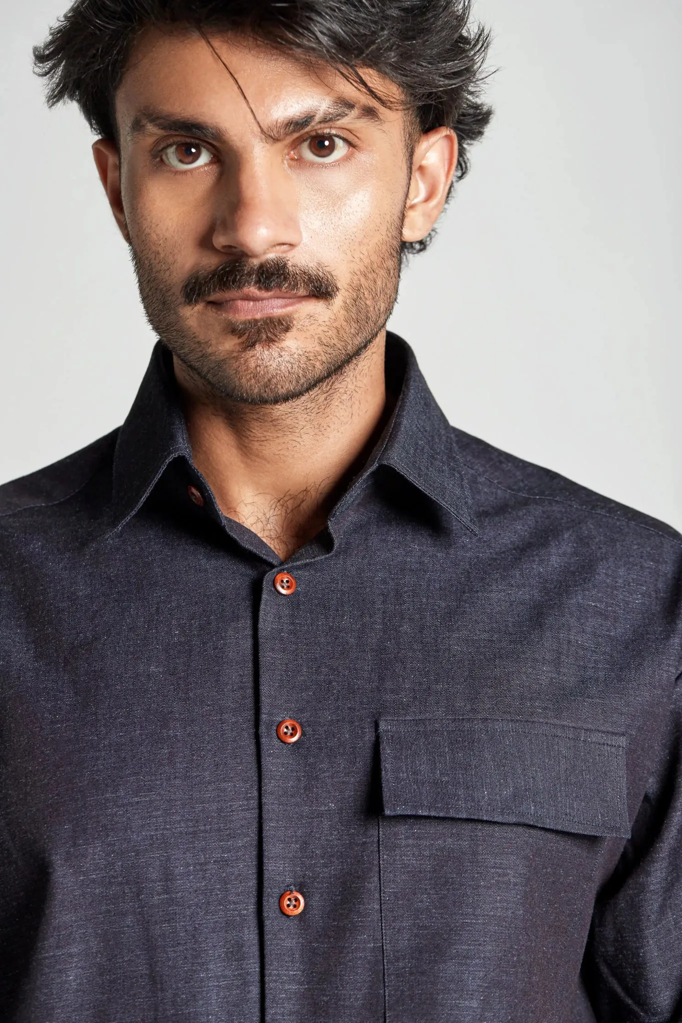 Indigo Odd Pocket Shirt