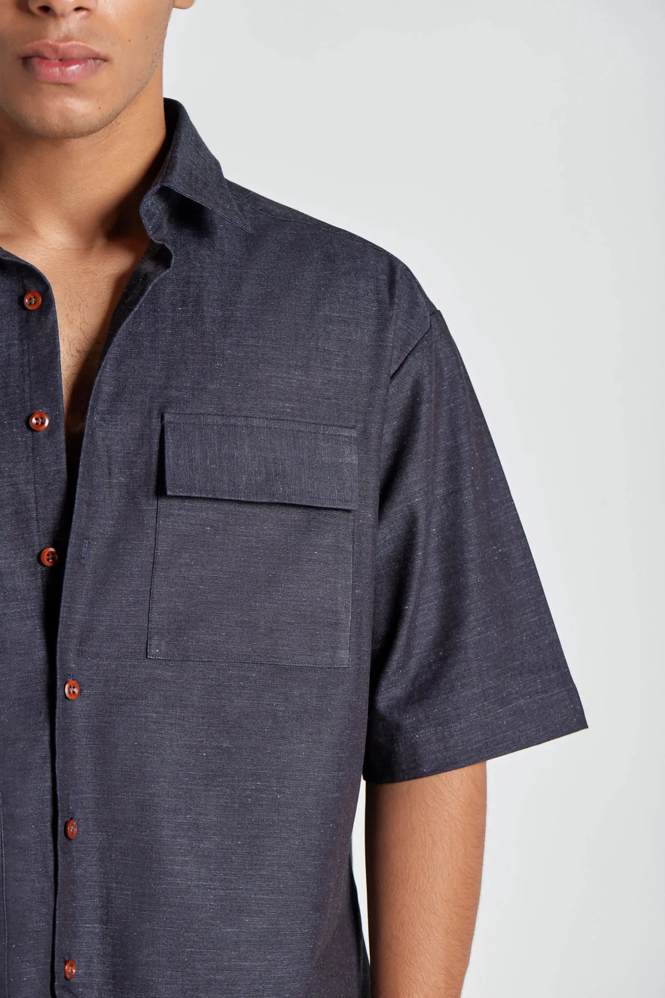 Indigo Odd Pocket Shirt