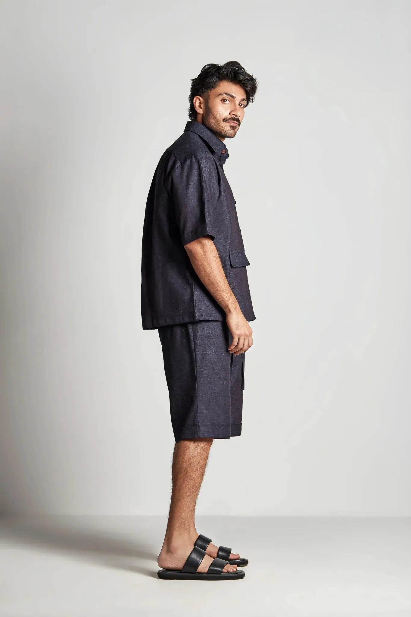 Indigo Odd Pocket Shirt