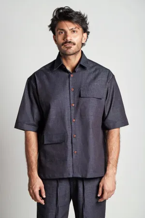 Indigo Odd Pocket Shirt