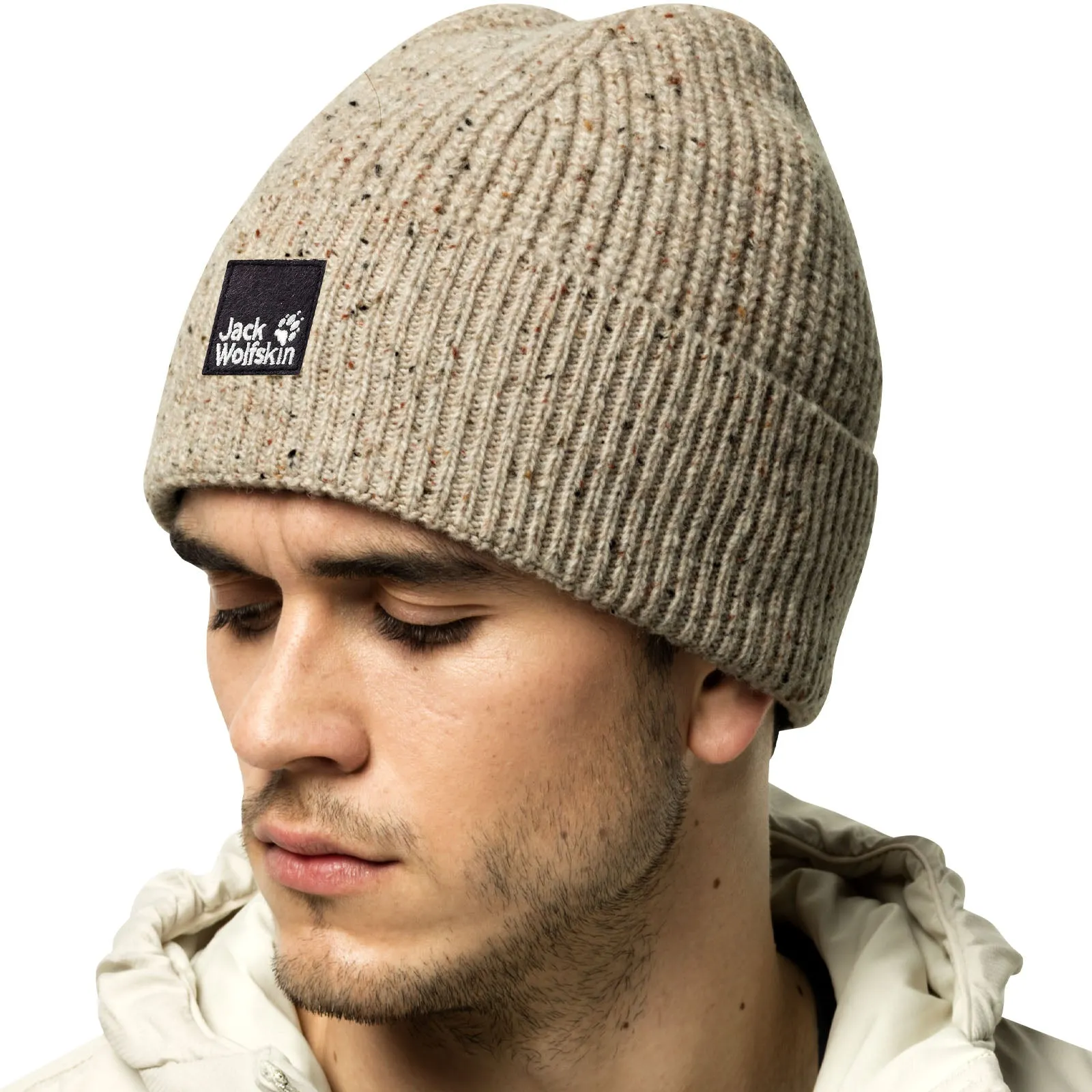 Jack Wolfskin Unisex Nature Thermal Lined Beanie Hat - Beige