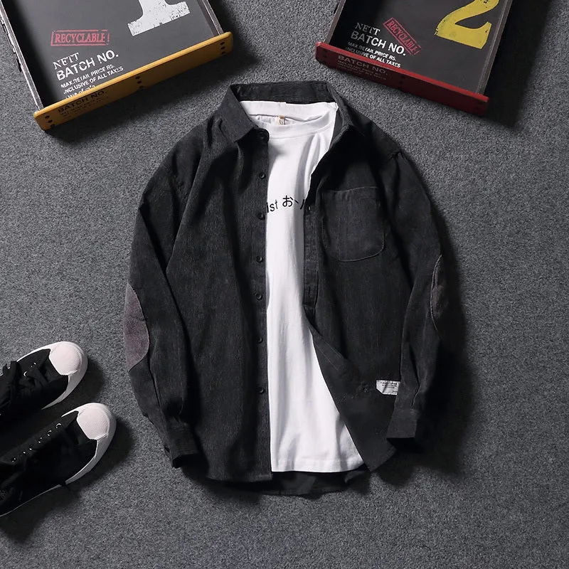 Japanese Streetwear Corduroy Shirt