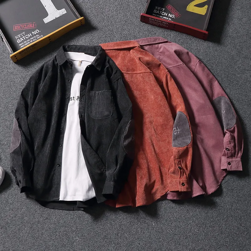 Japanese Streetwear Corduroy Shirt