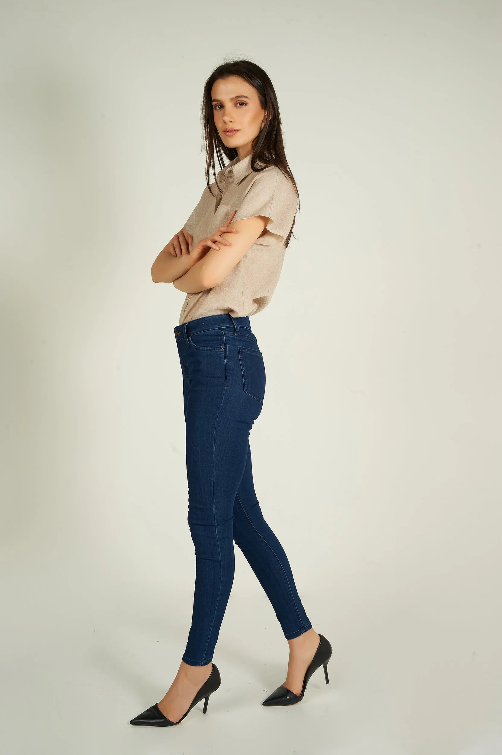 Jean à jambe étroite - CJ21038H18B - (E-C16)