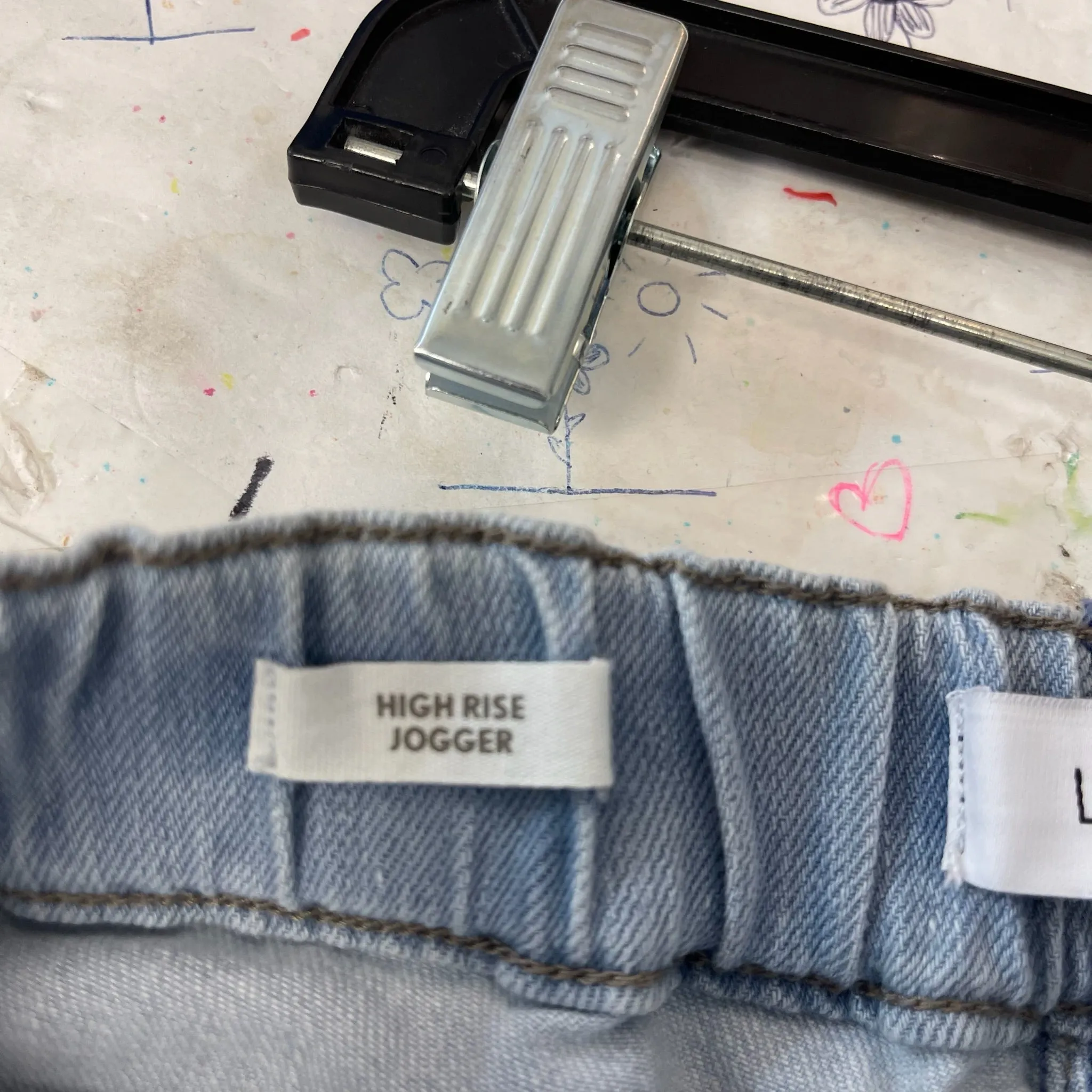 Jean Pants high rise Joggers By Loft O In Denim, Size: S