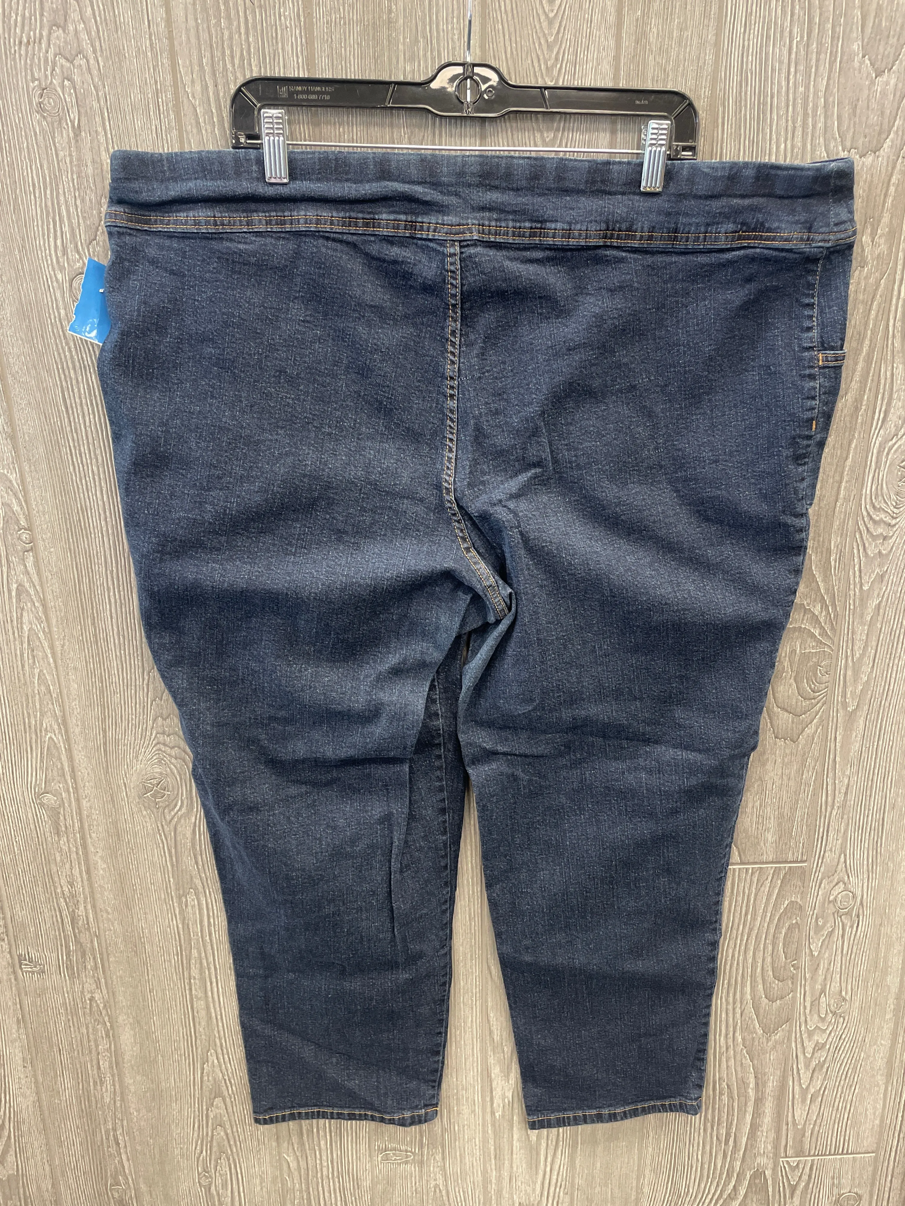 Jeans Straight By Denim And Company In Blue Denim, Size: 26