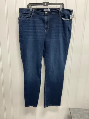 Jeans Straight By Denizen By Levis In Blue Denim, Size:22