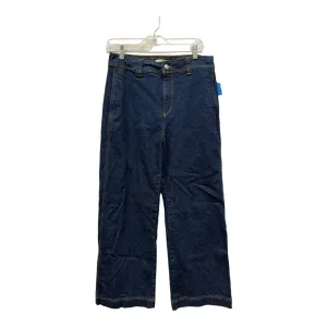 Jeans Wide Leg By Loft In Blue Denim, Size:6