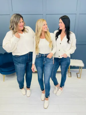 Judy Blue REG/CURVY You Can't Slit With Us Side Slit Skinny Jeans