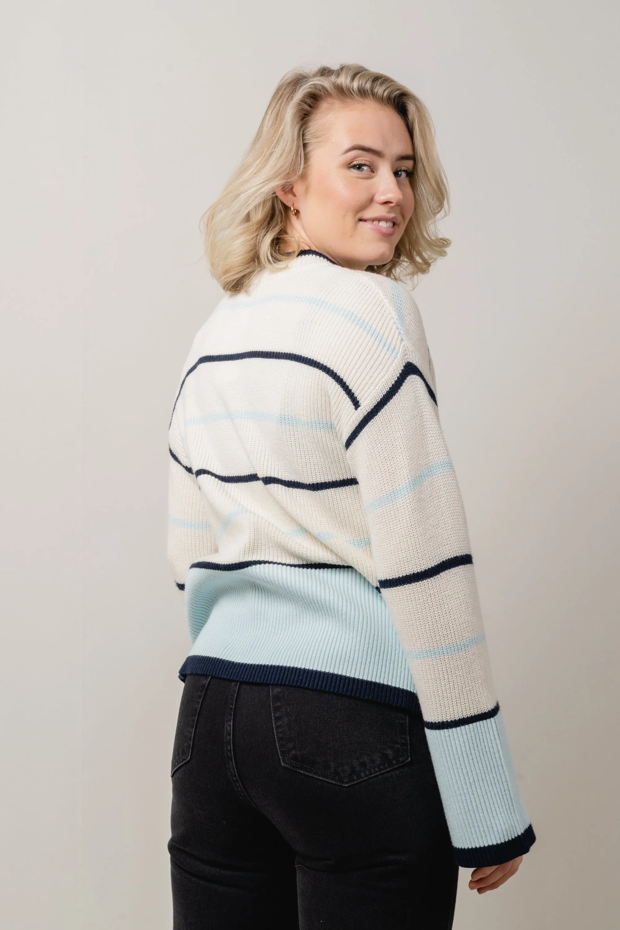 Kaina Jilli Pullover - Egret/Sky Cap