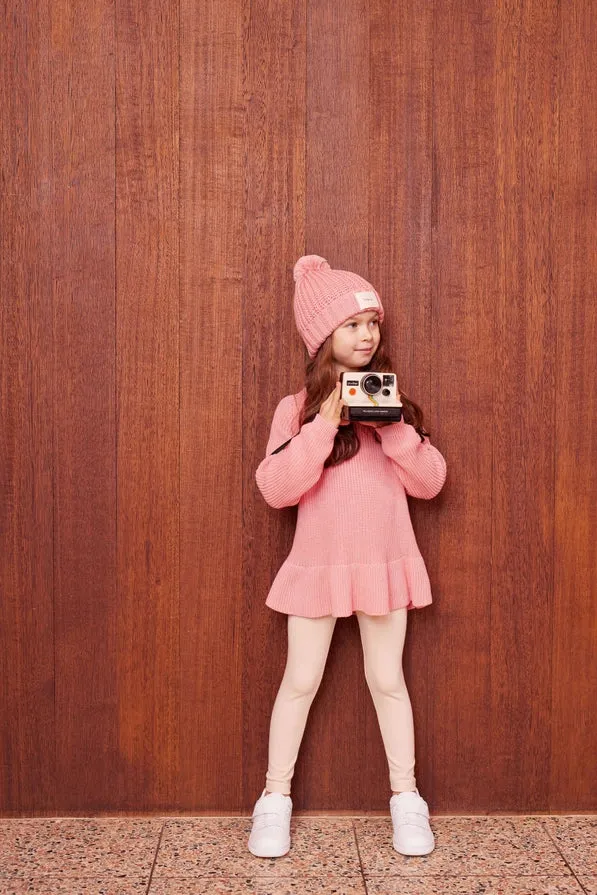 KaPow Kids - Knit Pom Pom Beanie Bubblegum