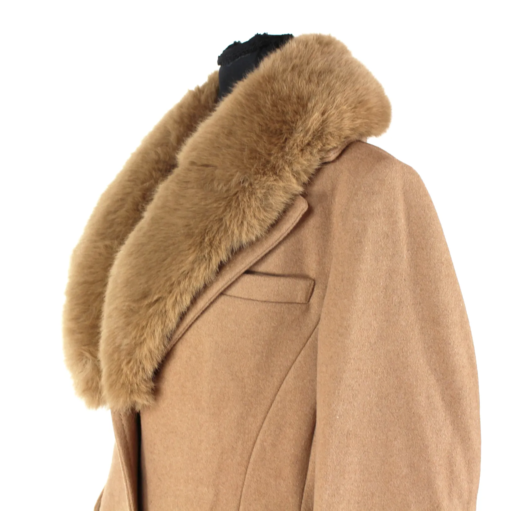 Kate Spade Faux Fur Trim Coat