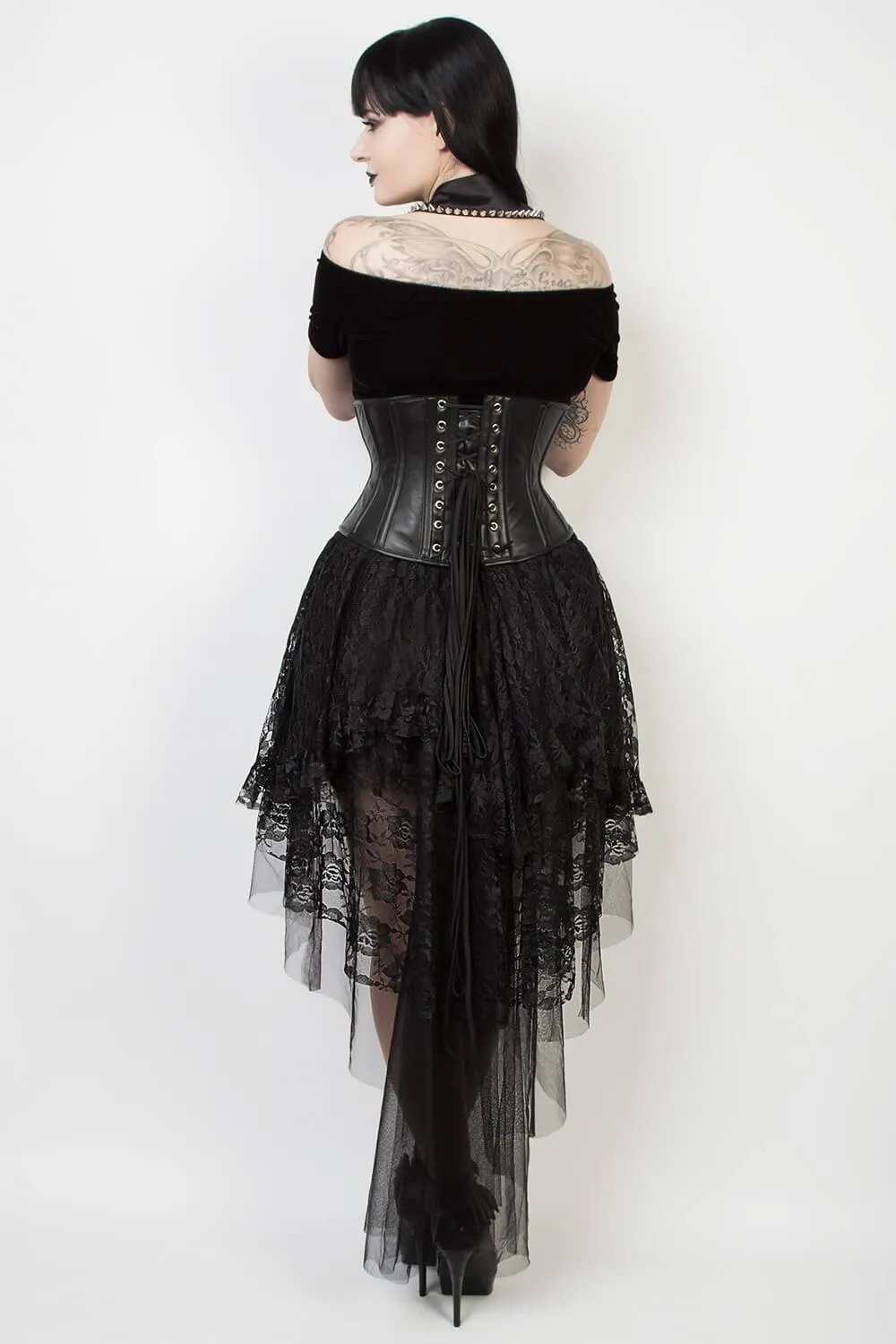 Kirby Custom Made Black Lace Gothic Skirt