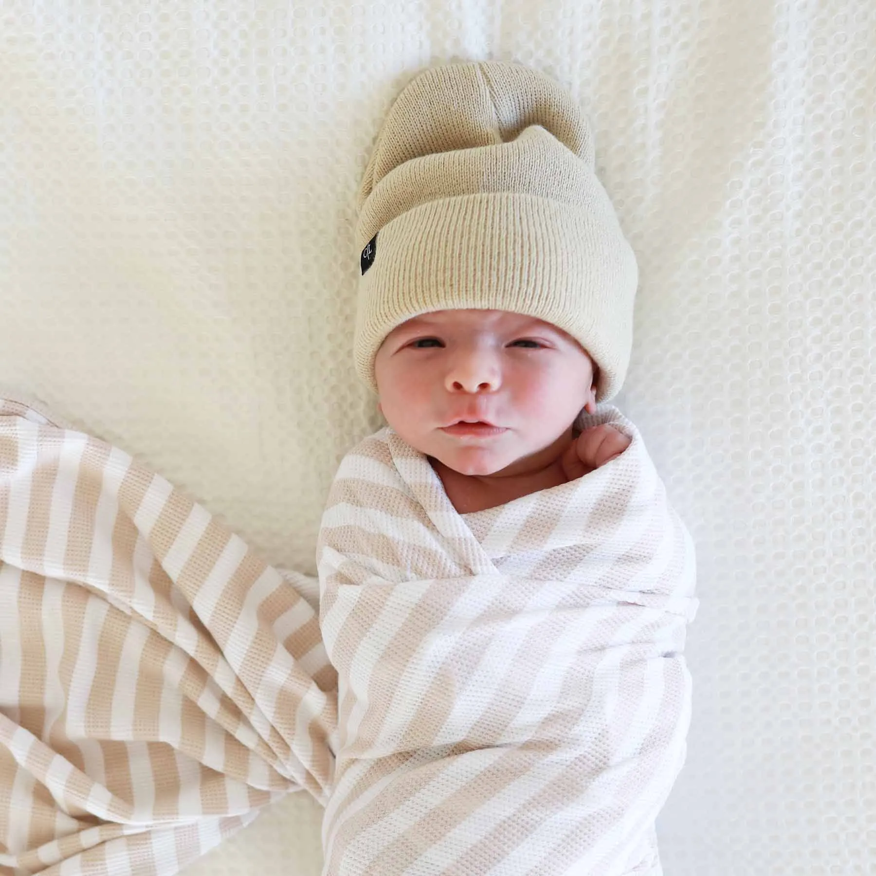 Knit Baby Beanie | Ecru