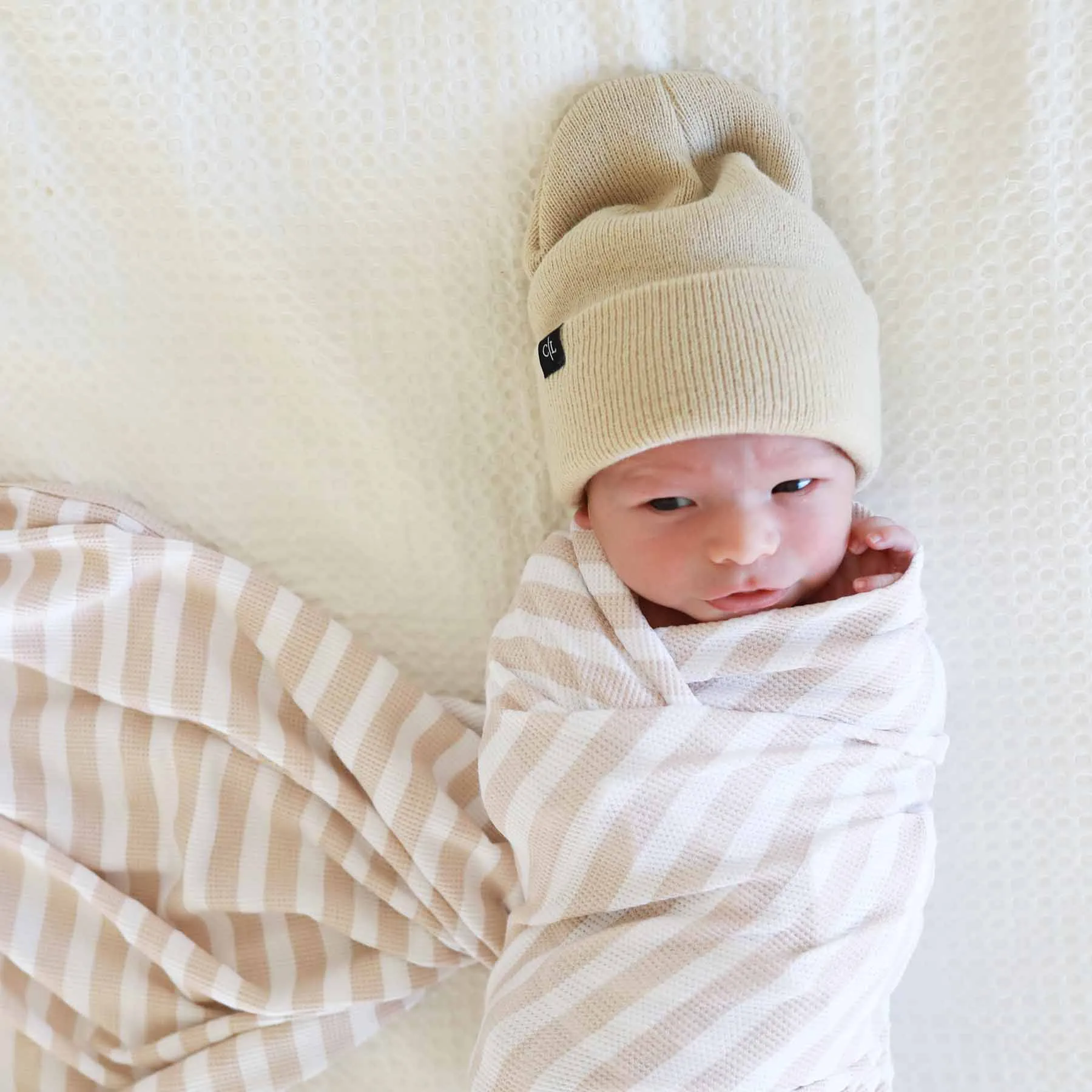 Knit Baby Beanie | Ecru