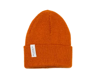 Knit Cuff Beanie - Rust
