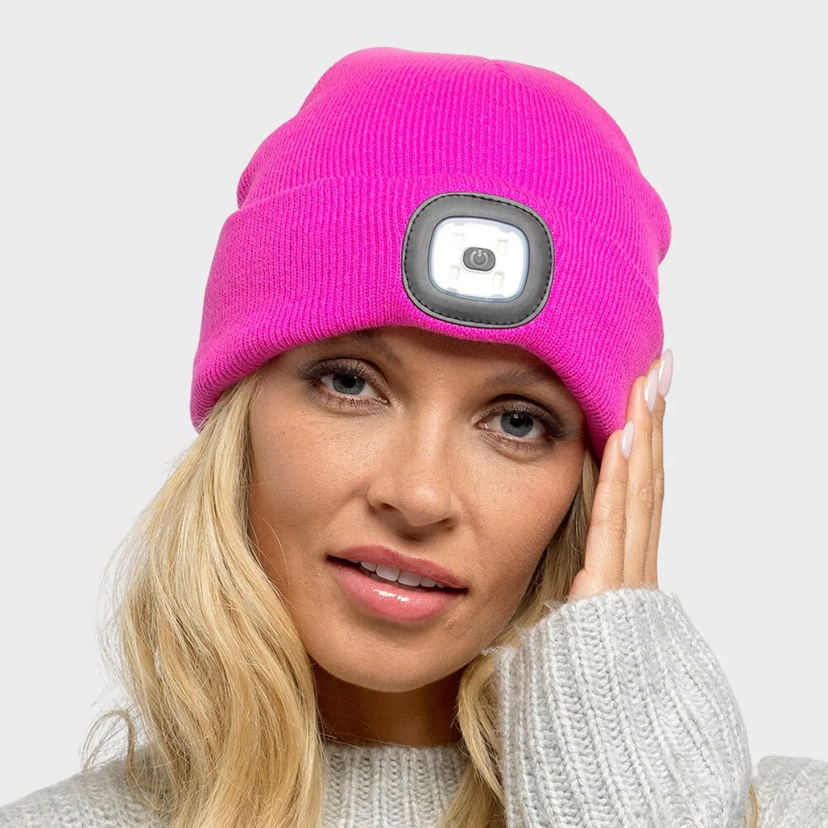 Ladies Pink LED Beanie