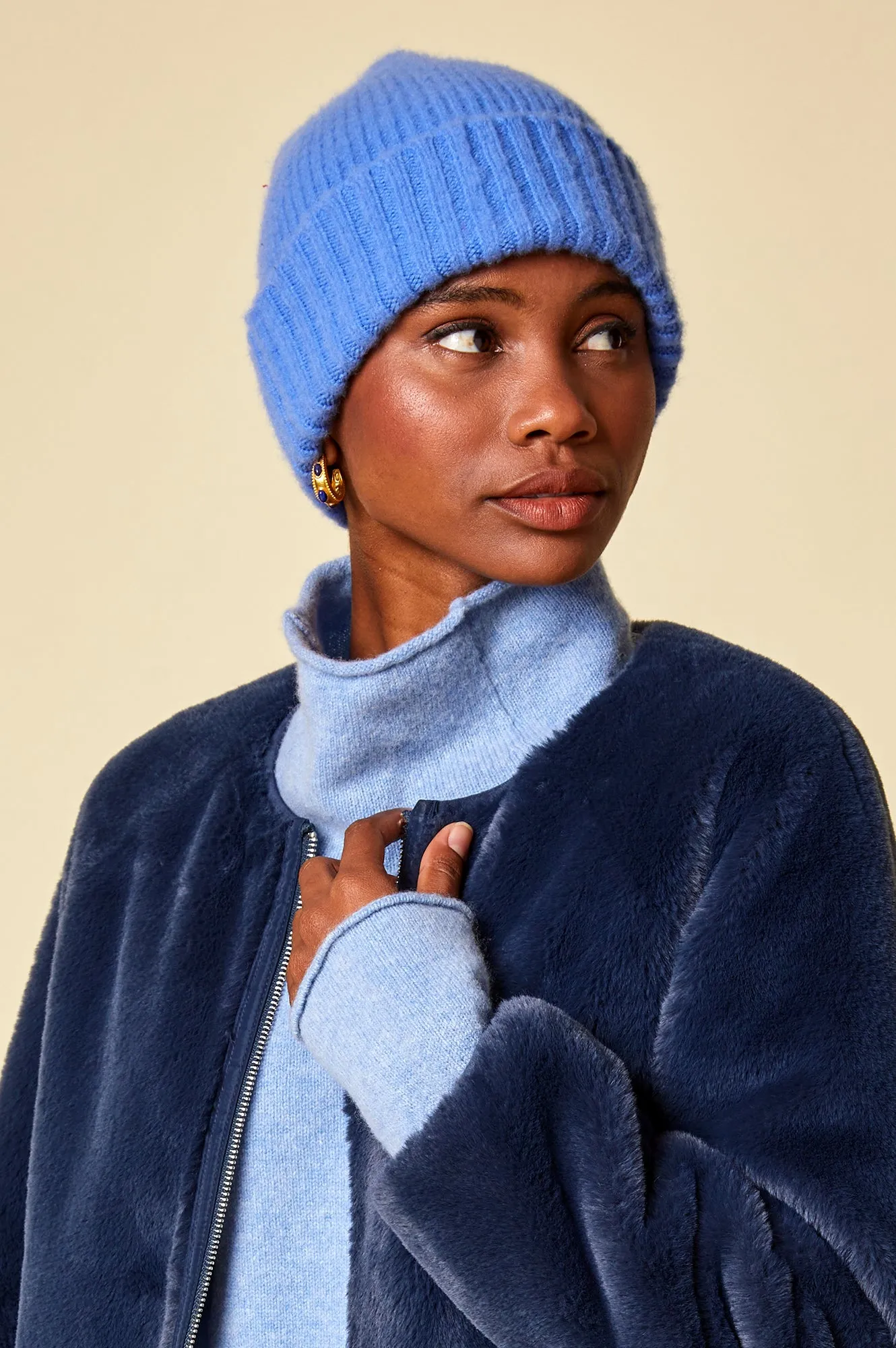 Lambswool Beanie | Light Blue