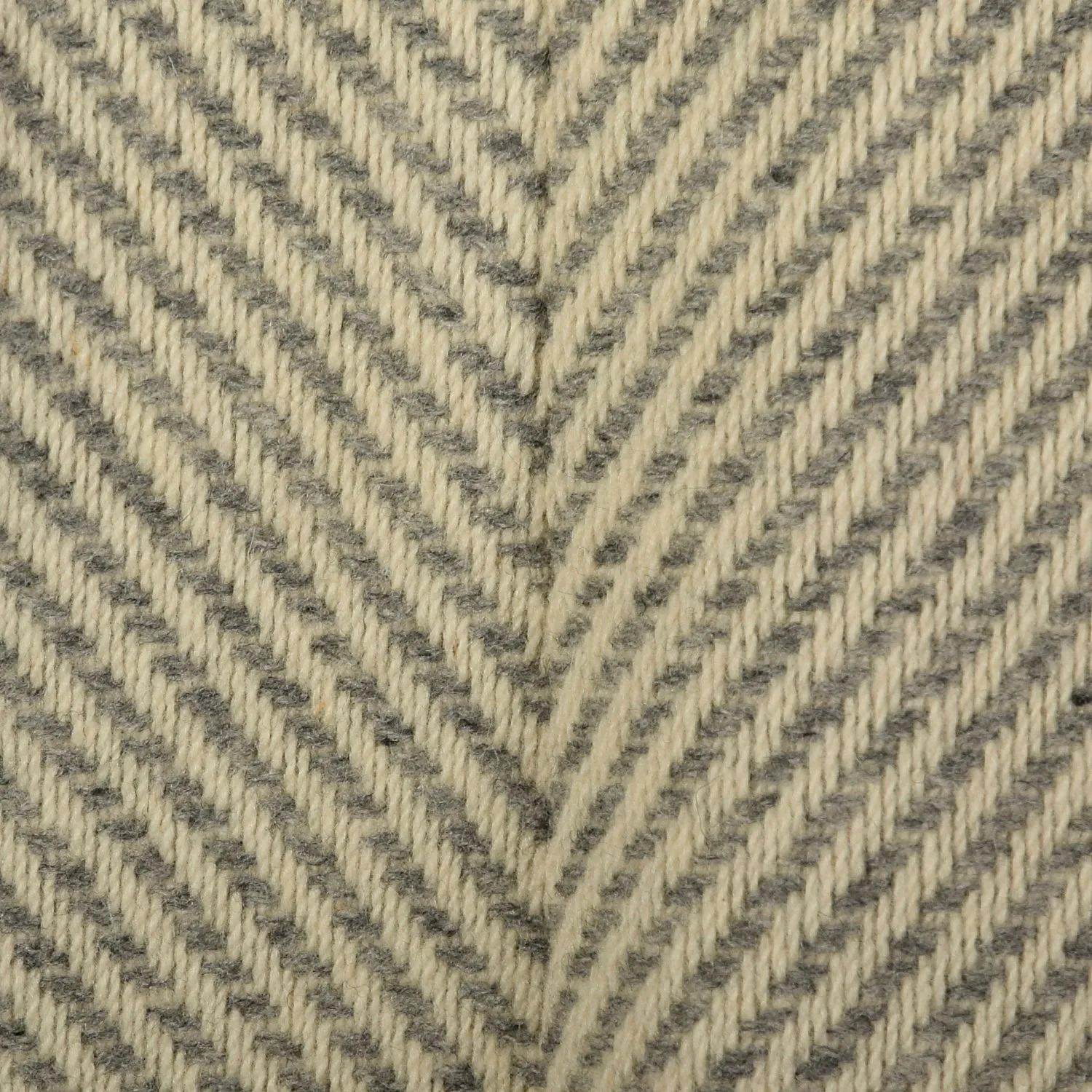 Large 1950s Swing Coat Gray Herringbone Stripe Wool Tweed Peter Pan Collar Winter Outerwear