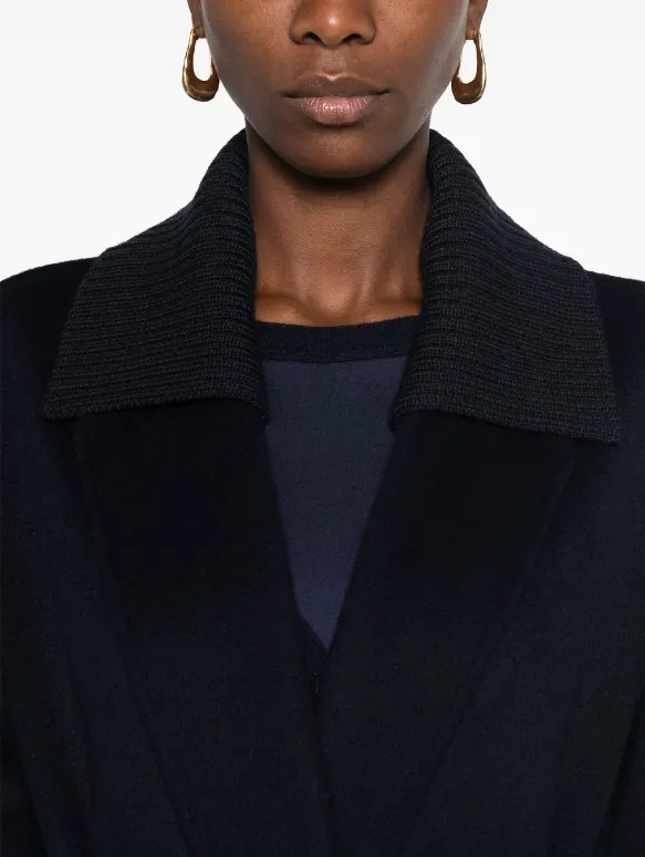 Leak belted mid-length coat