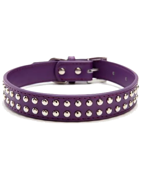 LEATHER STUD COLLAR