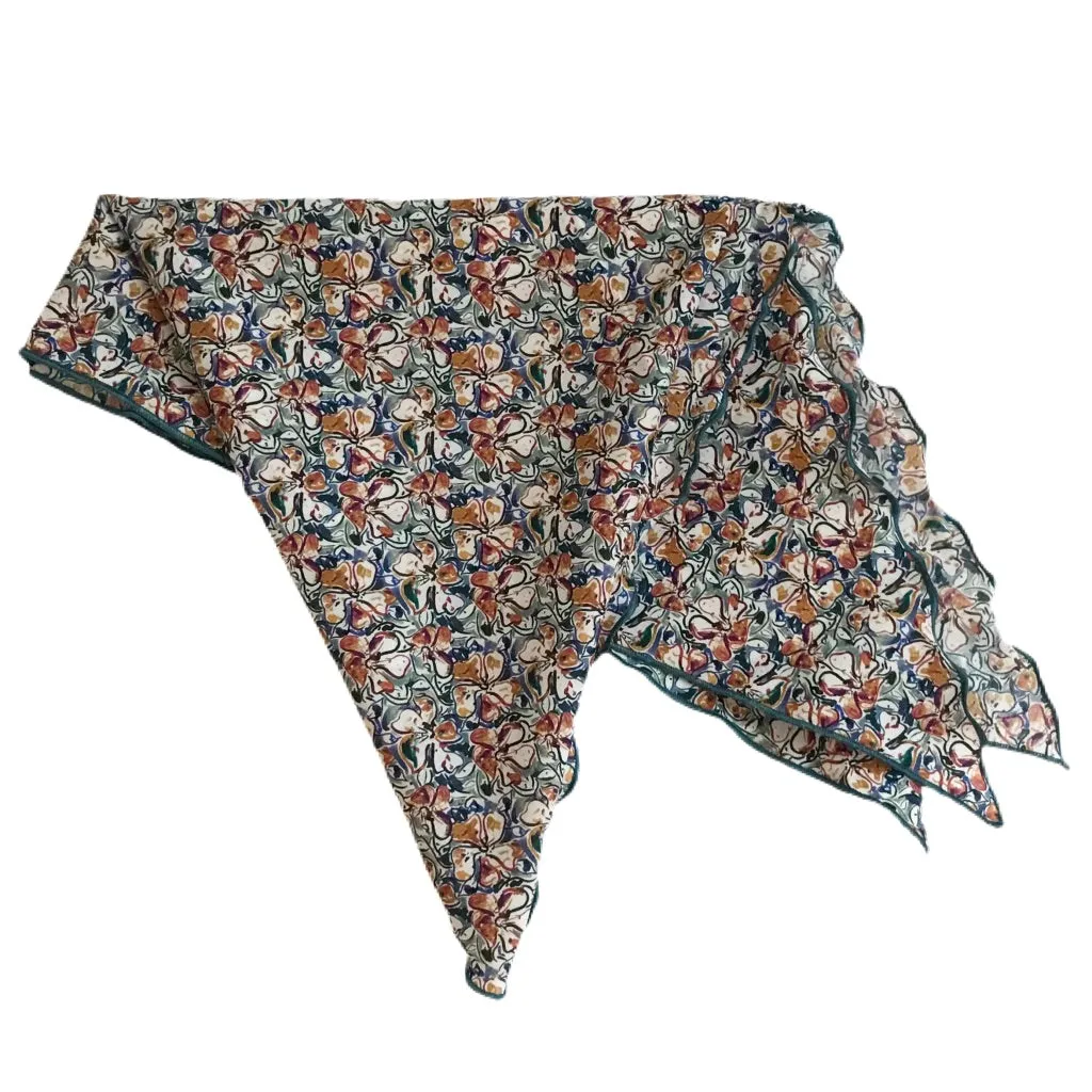 Liberty Print Petal Cove Cotton Headscarf
