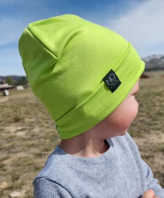 Lime | Brushed Jersey Knit Beanie