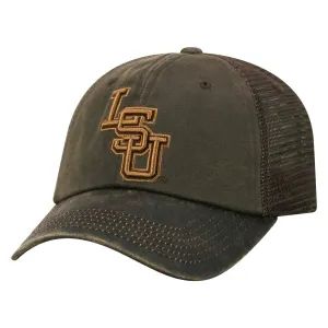 LSU Tigers TOW Brown "Chestnut" Style Mesh Adj. Strap Relax Hat Cap