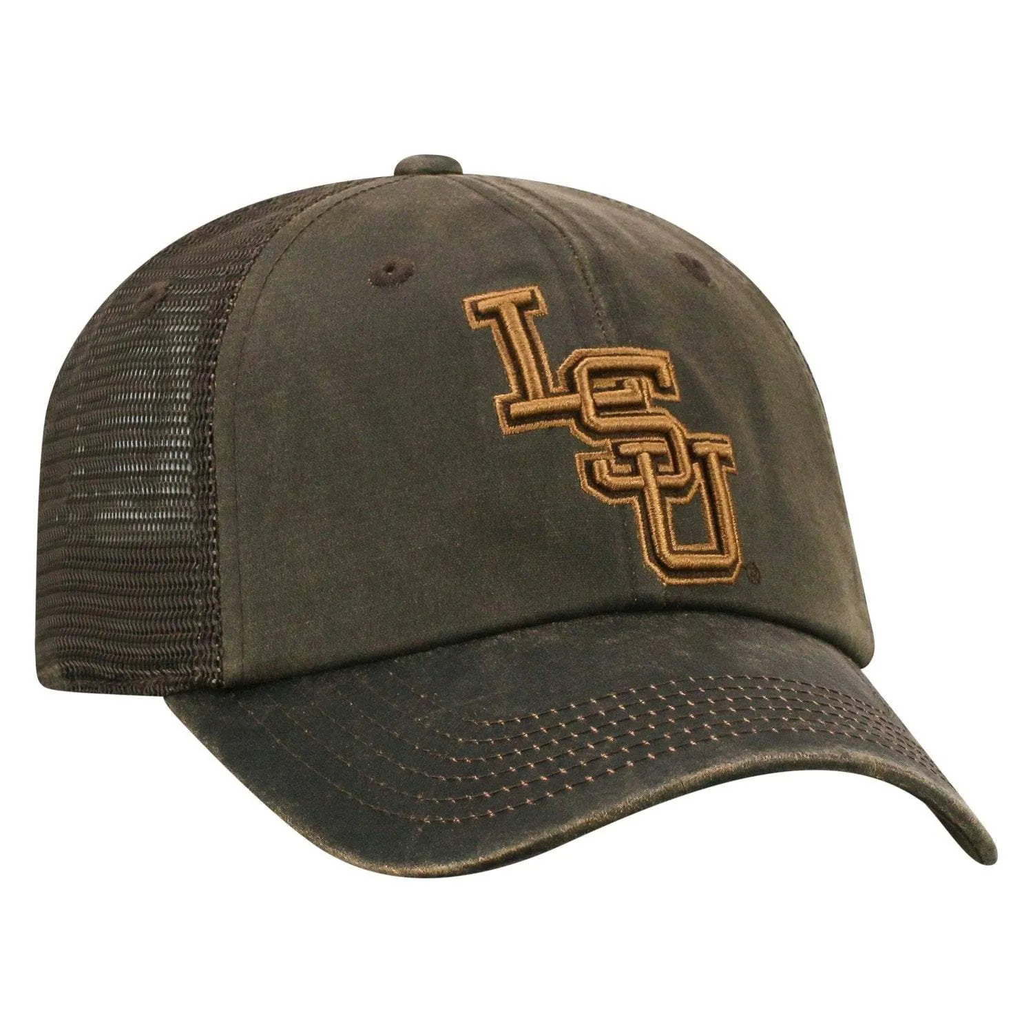 LSU Tigers TOW Brown "Chestnut" Style Mesh Adj. Strap Relax Hat Cap