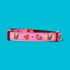 Lucha Squirrel Dog Collar - Tulip