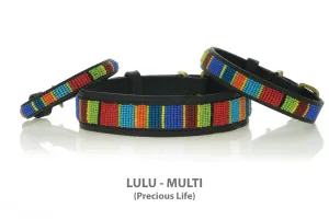 LULU MULTI (Precious Life) Maasai Beaded Collars and Leashes