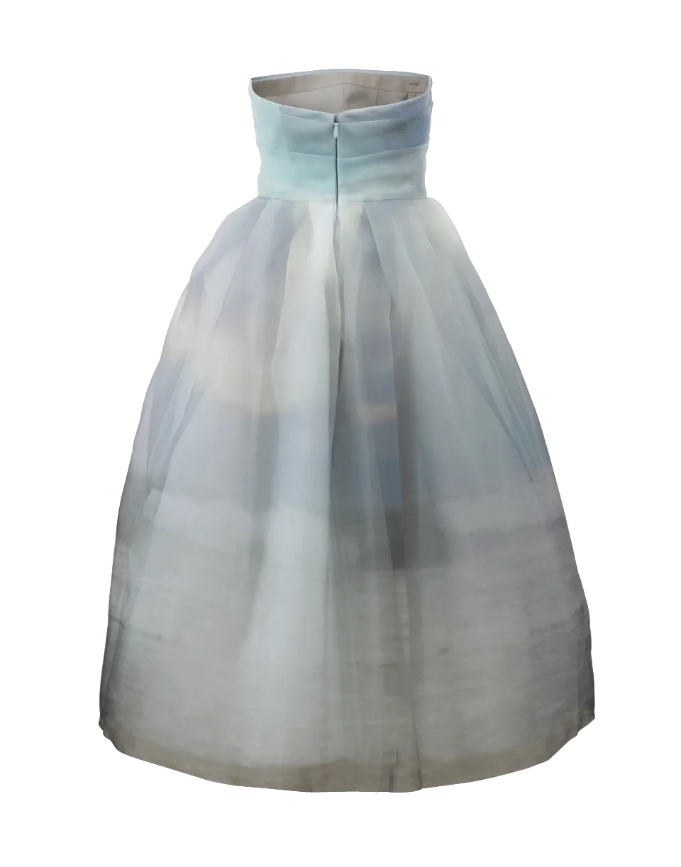 Luminous Sky Tea Length Dress