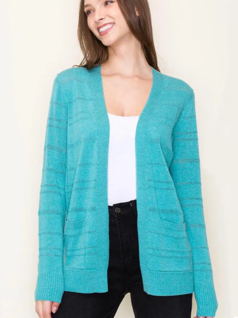 Madisyn Cardigan - Turquoise