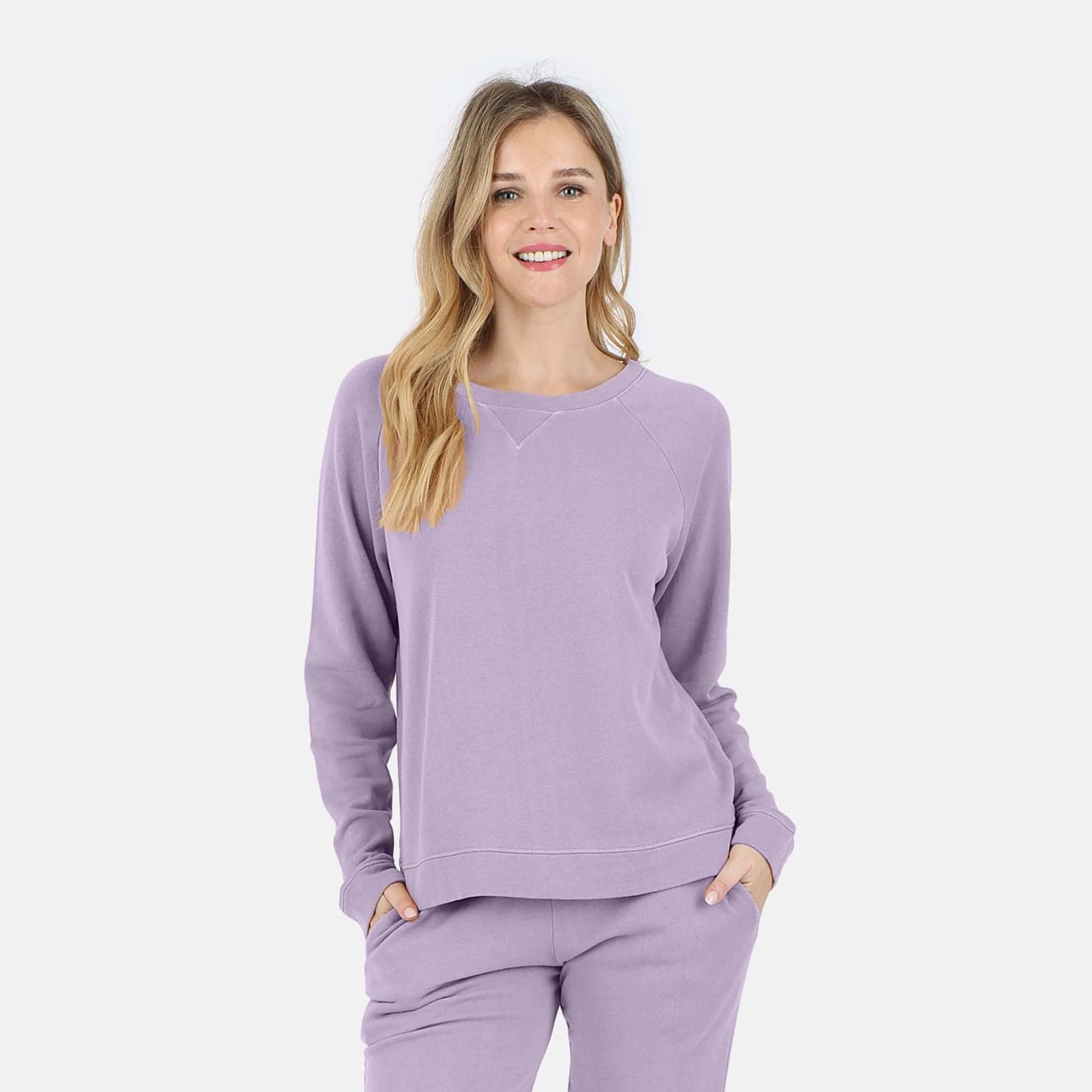 Melody Everyday Organic Cotton Pullover Sweatshirt - Lavender