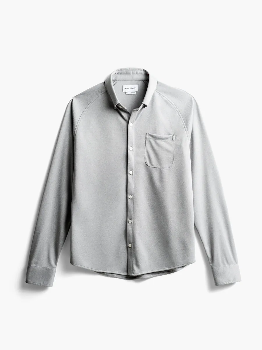 Men's Apollo Raglan Sport Shirt - Grey White Heather (VN)