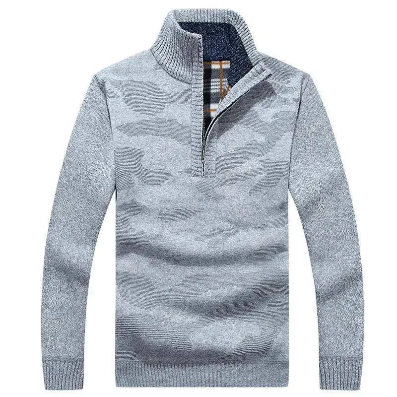 Men's Casual Pullover Half-zip Sweater